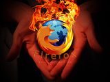 Firefox logo Burning in hand