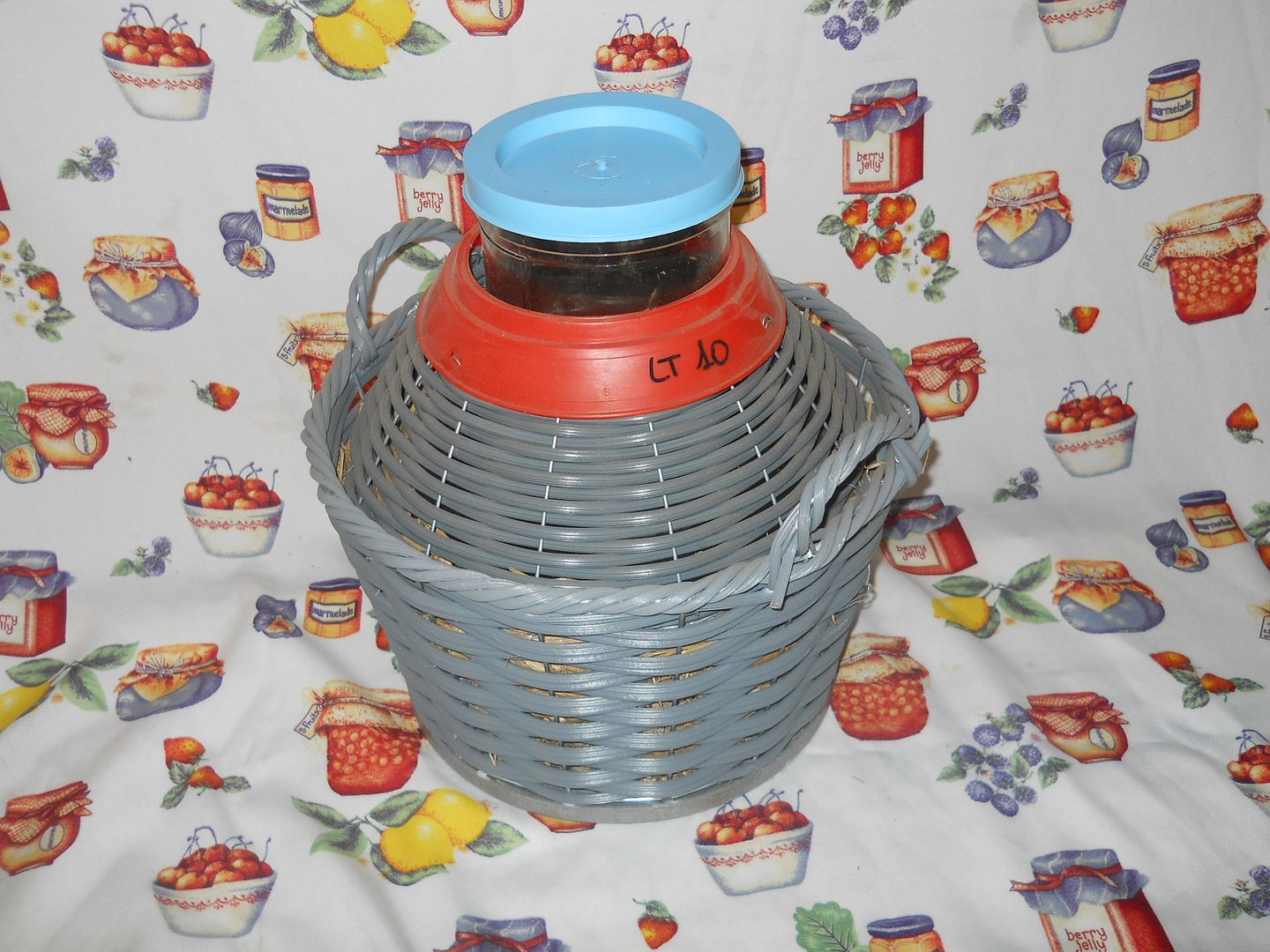 Damigiana Vetro 20lt Con Base In Plastica - Arredo Tavolo