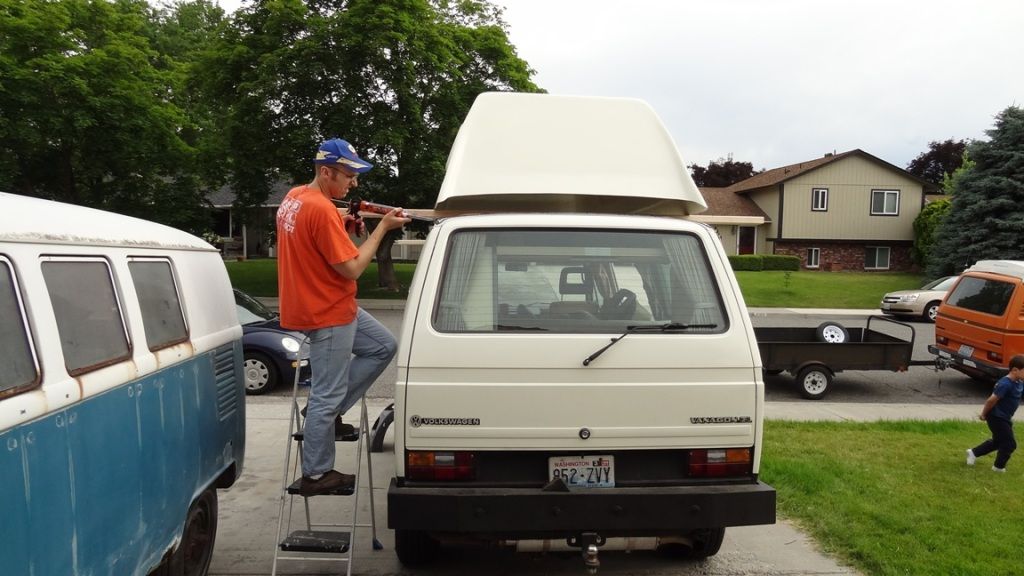 installing a high top on a van