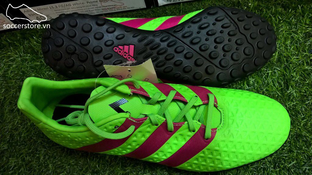 Adidas Ace 16.4 TF Solar Green- Shock Pink- Core Black AF5057