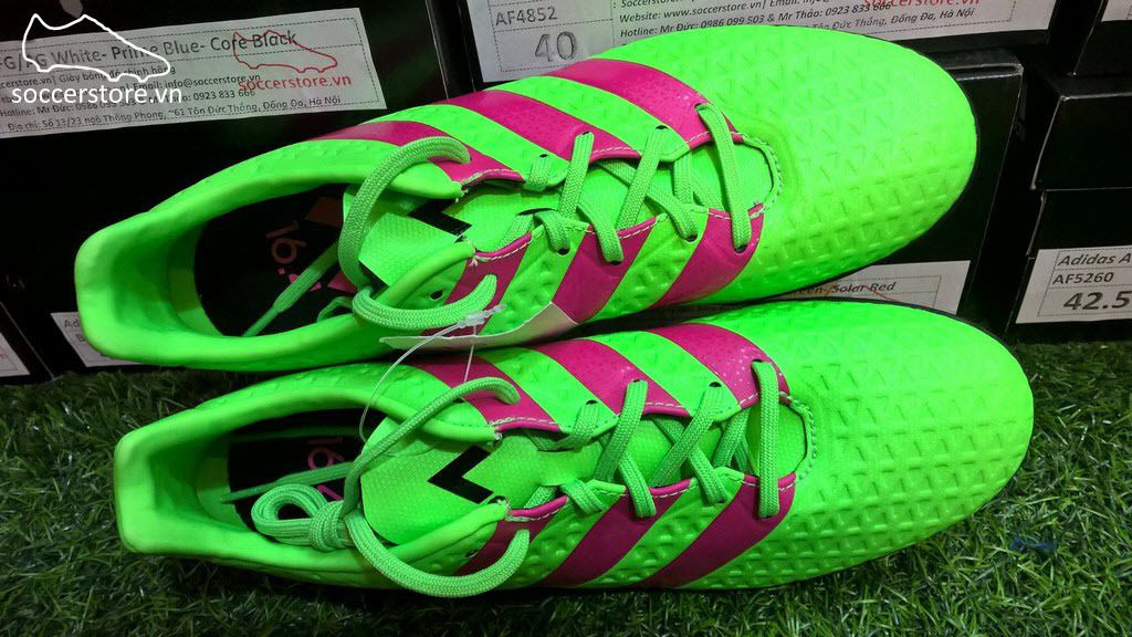 Adidas Ace 16.4 TF Solar Green- Shock Pink- Core Black AF5057