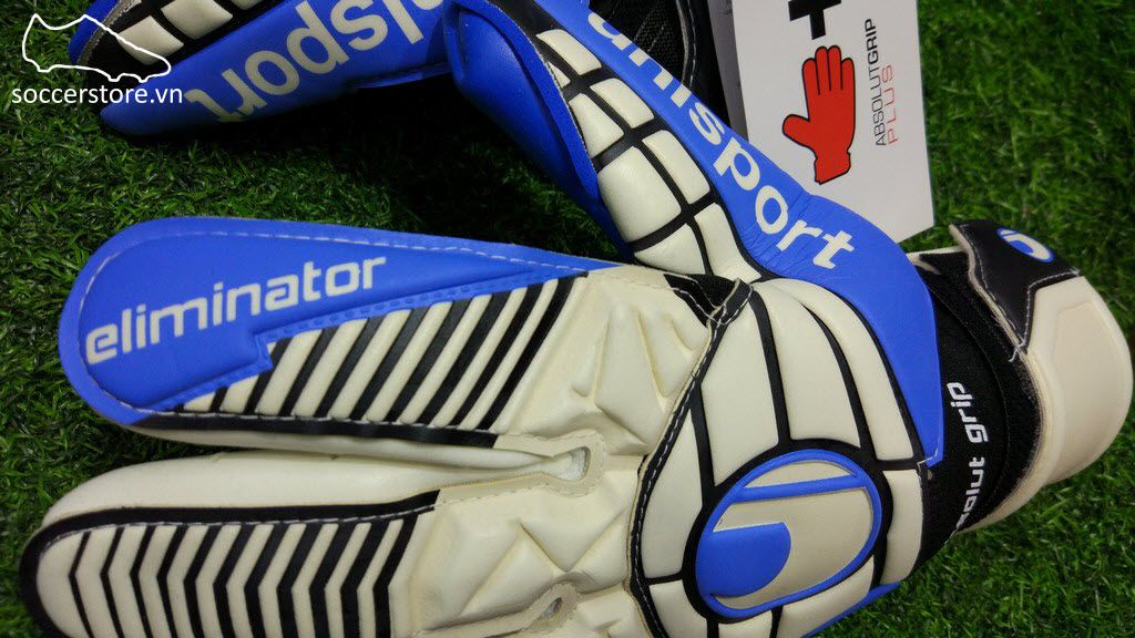 Uhlsport Eliminator AbsolutGrip HN- White/ Black/ Energy Blue GK Gloves