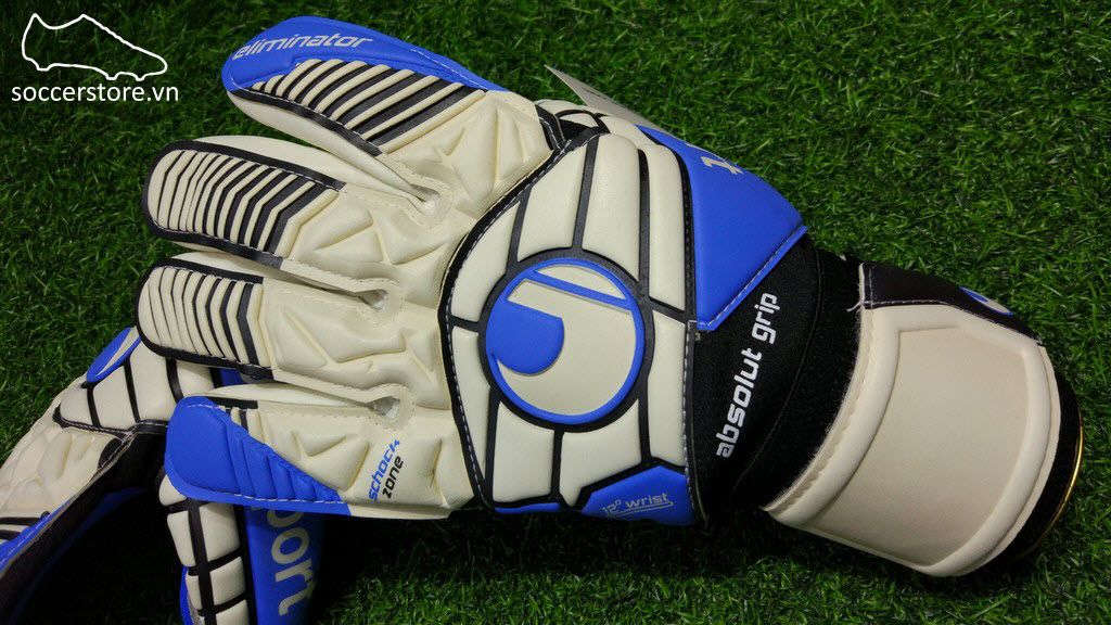 Uhlsport Eliminator AbsolutGrip HN- White/ Black/ Energy Blue GK Gloves