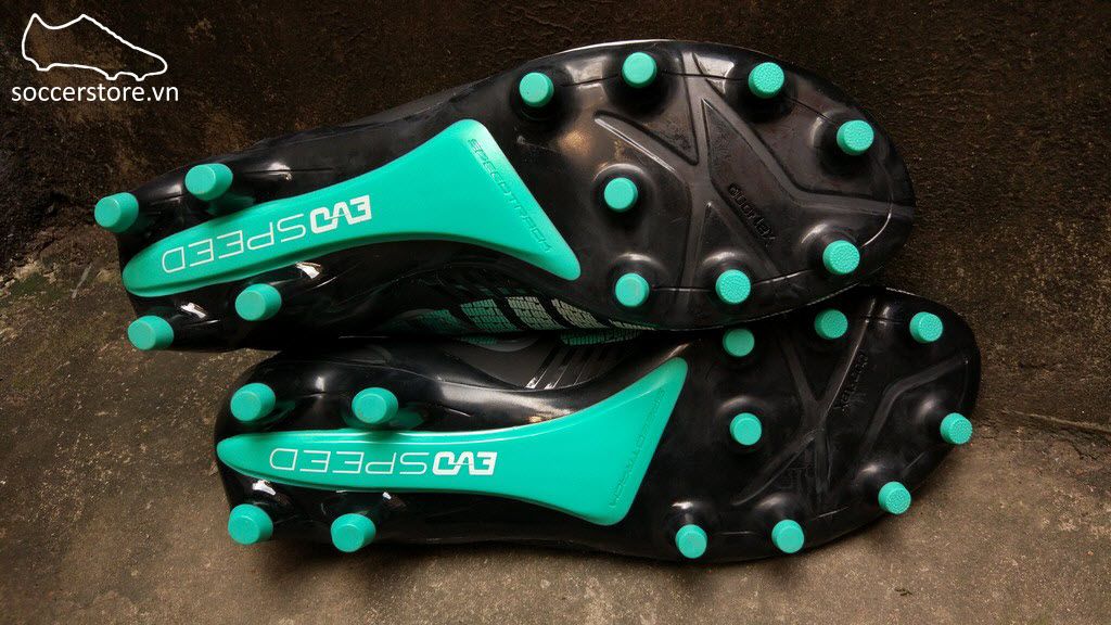 Puma evoSPEED 1.3 FG- Black/ White/ Turbulence/ Pool Green