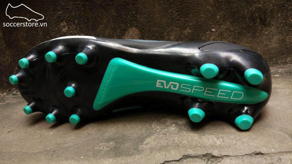 Puma evoSPEED 1.3 FG- Black/ White/ Turbulence/ Pool Green