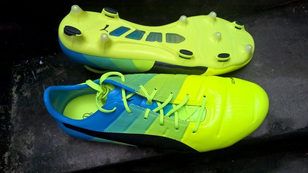 Puma evoPOWER 1.3 FG- Safety Yellow/ Black/ Atomic Blue 103524-01