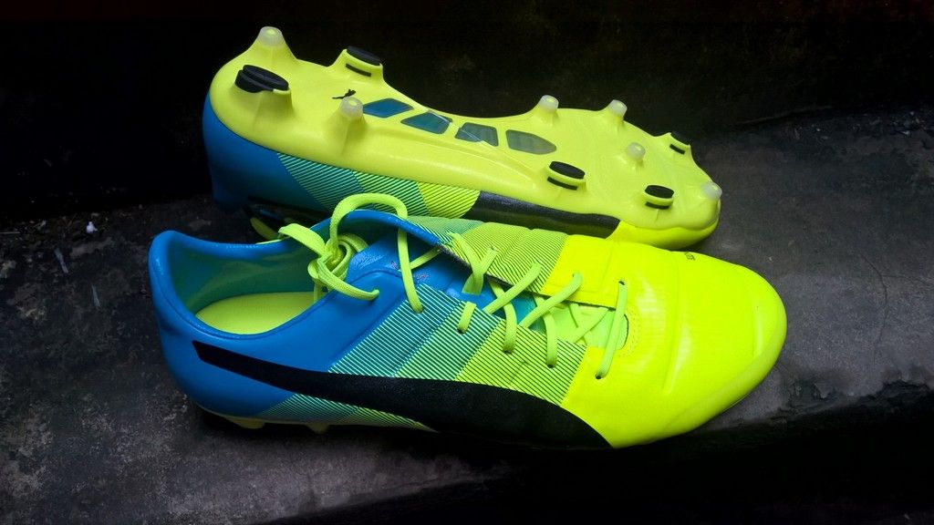 Puma evoPOWER 1.3 FG- Safety Yellow/ Black/ Atomic Blue 103524-01