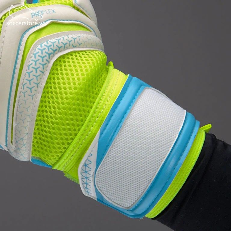 Reusch Serathor Prime S1 Evolution- White/ Aqua/ Safety Yellow GK Gloves 3770239-111