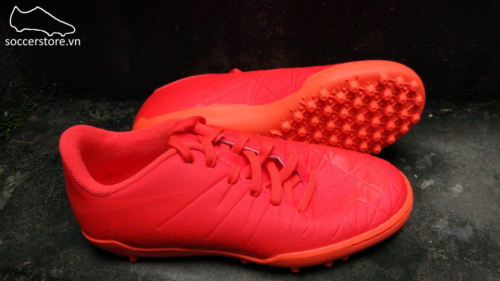 Nike Hypervenom Phelon II Kids TF- Bright Crimson/ Hyper Orange
