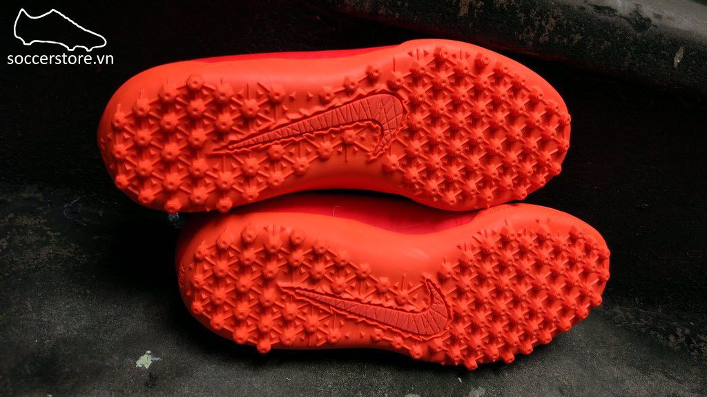 Nike Hypervenom Phelon II Kids TF- Bright Crimson/ Hyper Orange