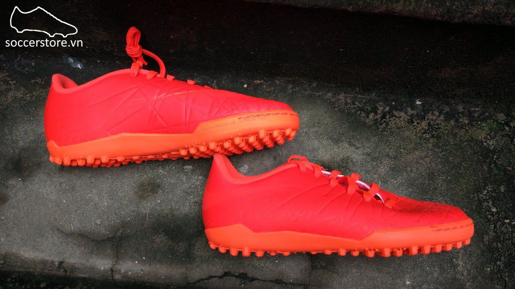 Nike Hypervenom Phelon II Kids TF- Bright Crimson/ Hyper Orange