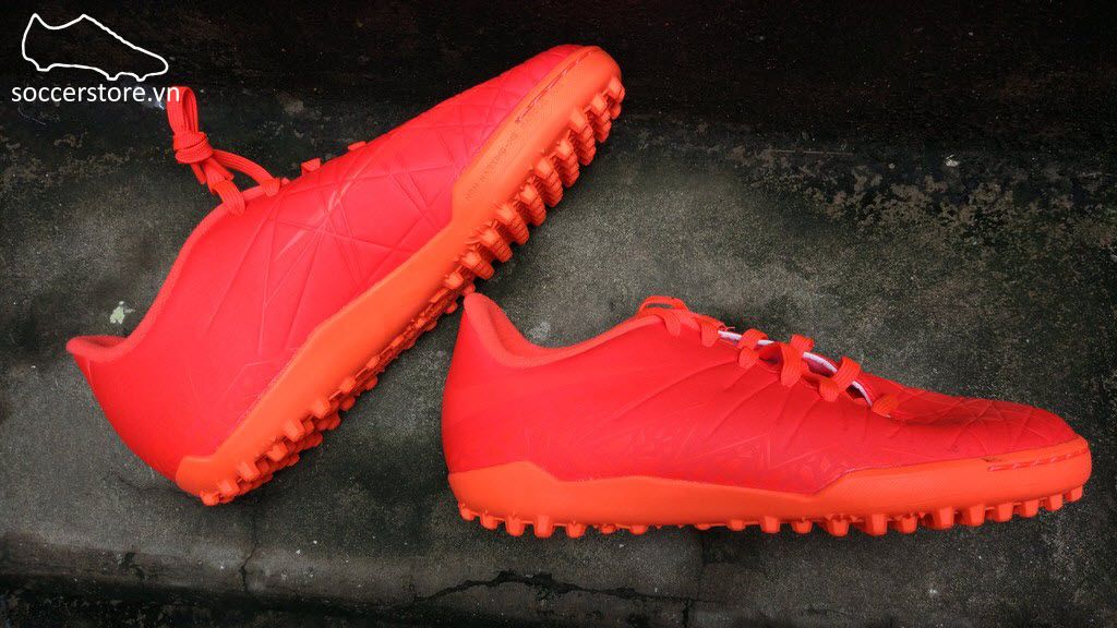 Nike Hypervenom Phelon II Kids TF- Bright Crimson/ Hyper Orange