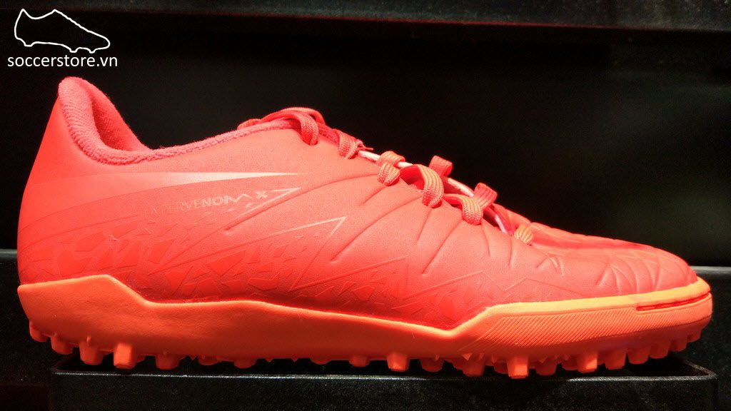 Nike Hypervenom Phelon II Kids TF- Bright Crimson/ Hyper Orange
