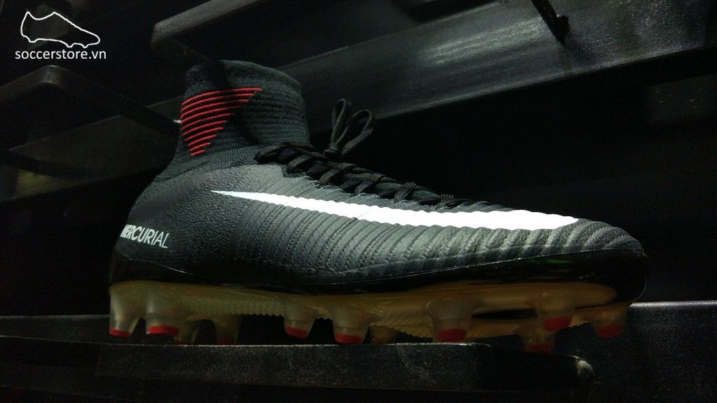 Nike Mercurial Superfly V AG-Pro - Black/ White/ University Red 831955-002