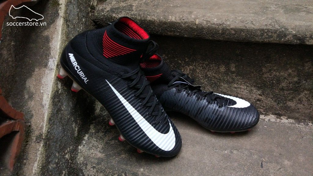 Nike Mercurial Superfly V AG-Pro - Black/ White/ University Red 831955-002