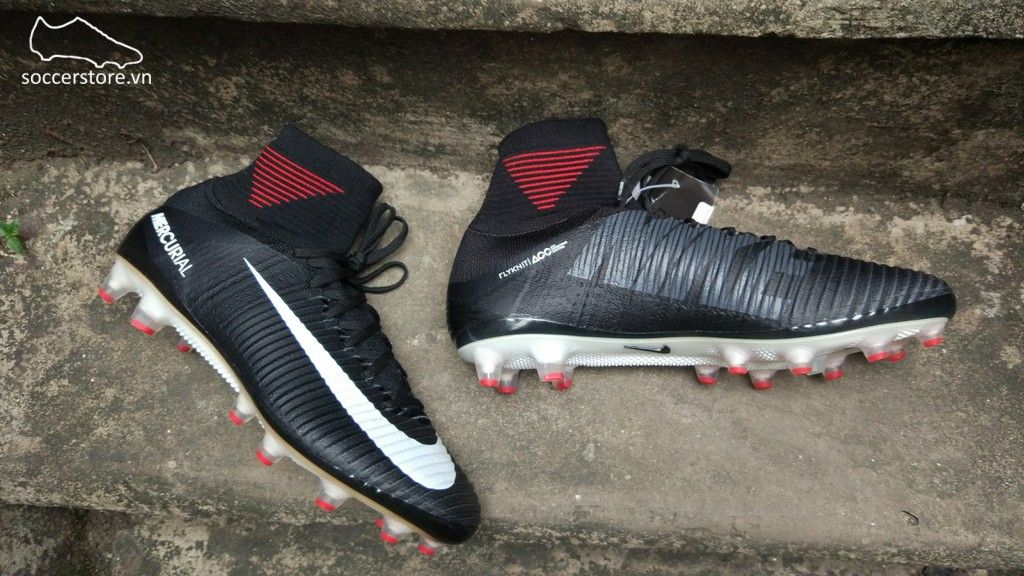 Nike Mercurial Superfly V AG-Pro - Black/ White/ University Red 831955-002