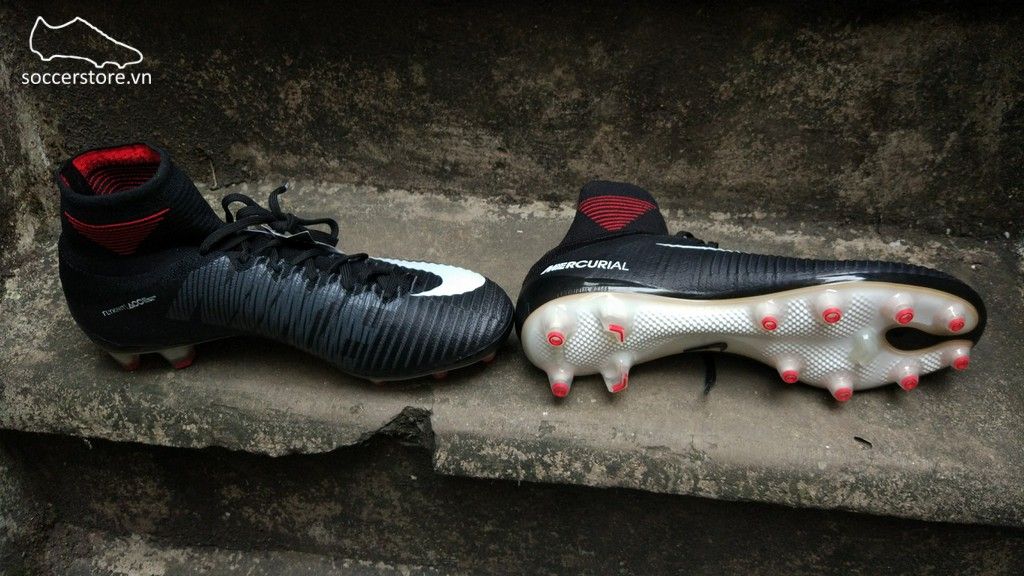 Nike Mercurial Superfly V AG-Pro - Black/ White/ University Red 831955-002