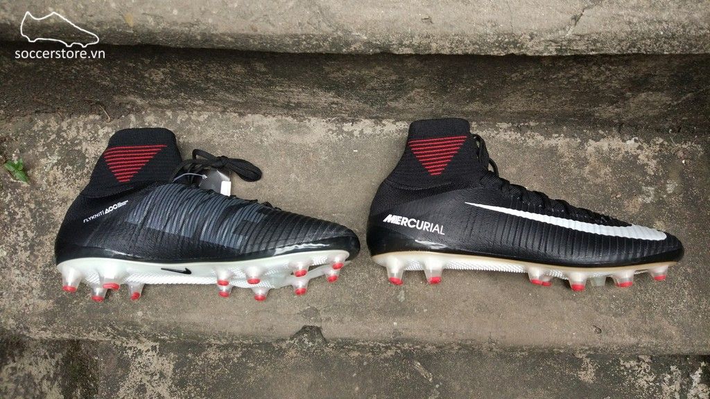 Nike Mercurial Superfly V AG-Pro - Black/ White/ University Red 831955-002