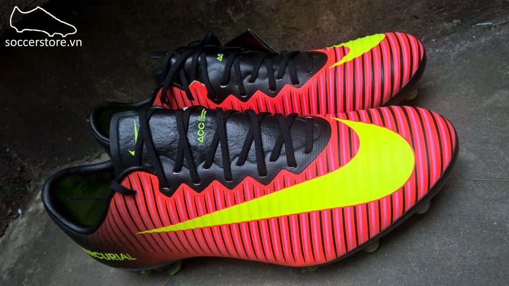 Nike Mercurial Vapor XI AG Pro- Total Crimson/ Volt/ Pink Blast 831957-870