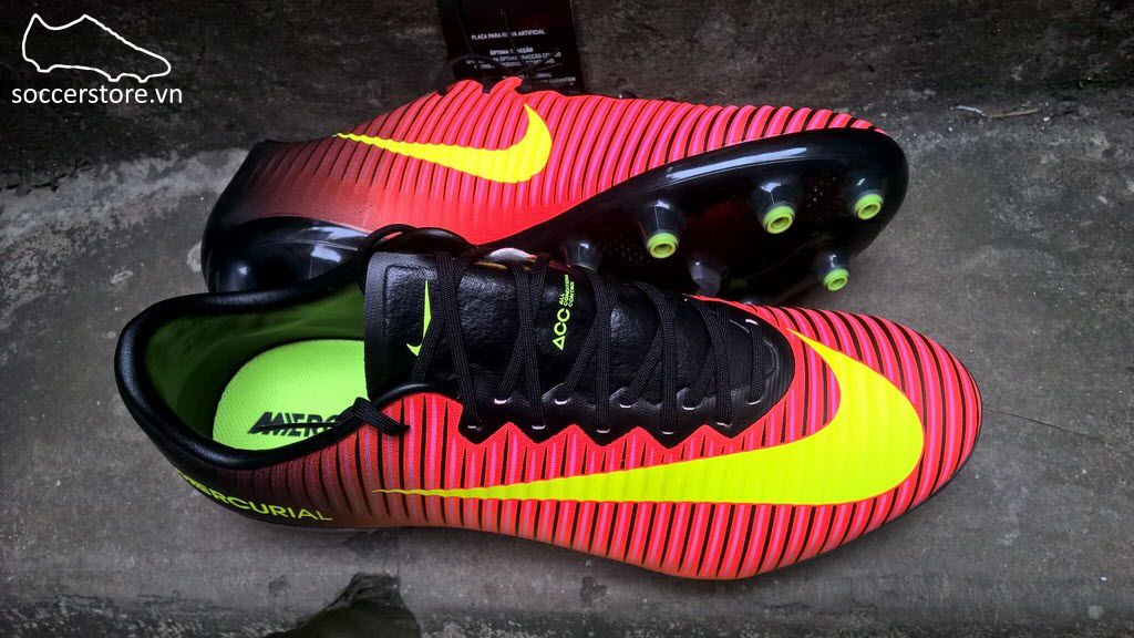 Nike Mercurial Vapor XI AG Pro- Total Crimson/ Volt/ Pink Blast 831957-870