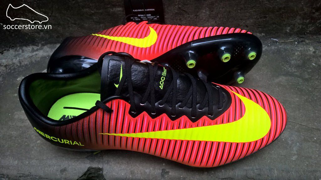 Nike Mercurial Vapor XI AG Pro- Total Crimson/ Volt/ Pink Blast 831957-870
