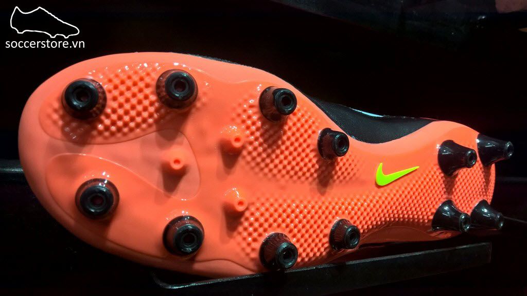 Nike Tiempo Genio II Leather AG Pro- Black/ White/ Hyper Orange/ Volt 844399-018