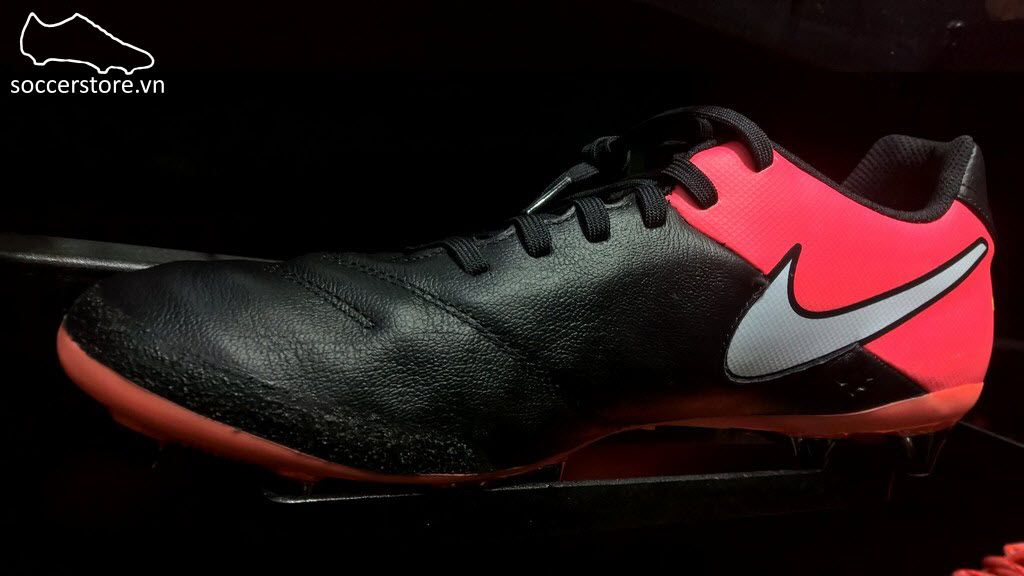 Nike Tiempo Genio II Leather AG Pro- Black/ White/ Hyper Orange/ Volt 844399-018