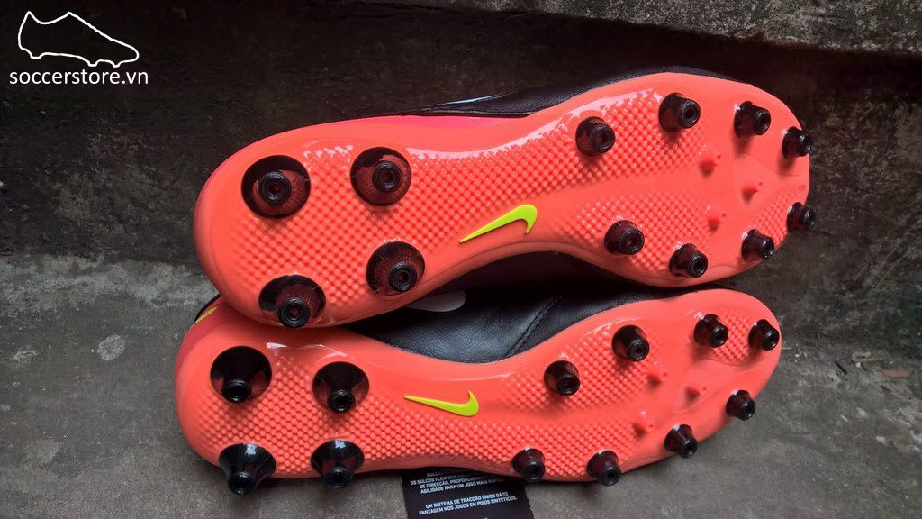Nike Tiempo Genio II Leather AG Pro- Black/ White/ Hyper Orange/ Volt 844399-018