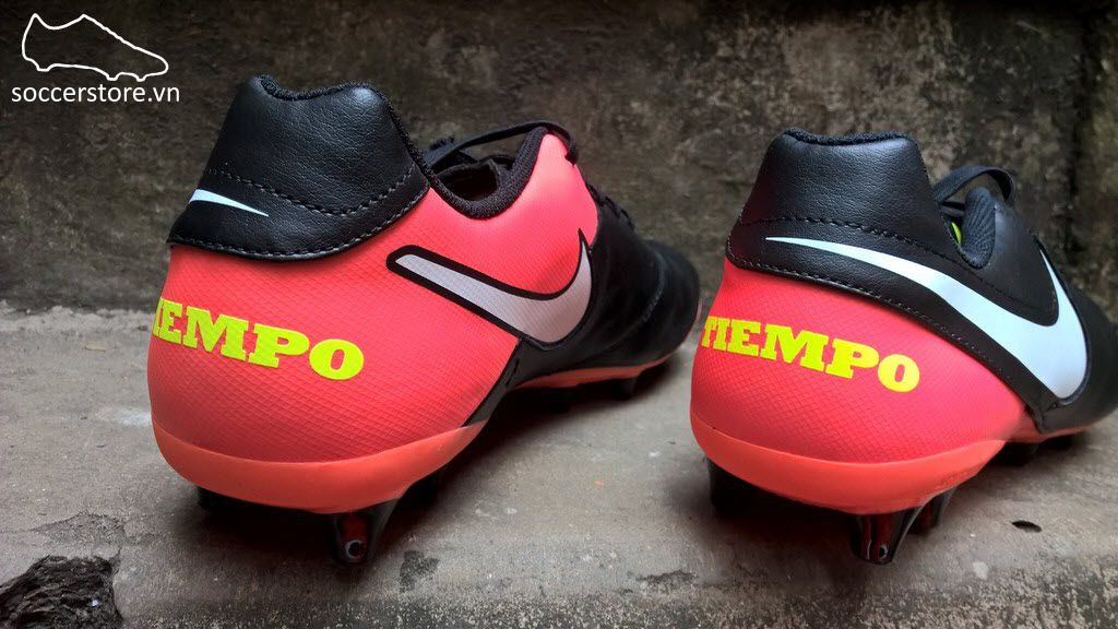 Nike Tiempo Genio II Leather AG Pro- Black/ White/ Hyper Orange/ Volt 844399-018