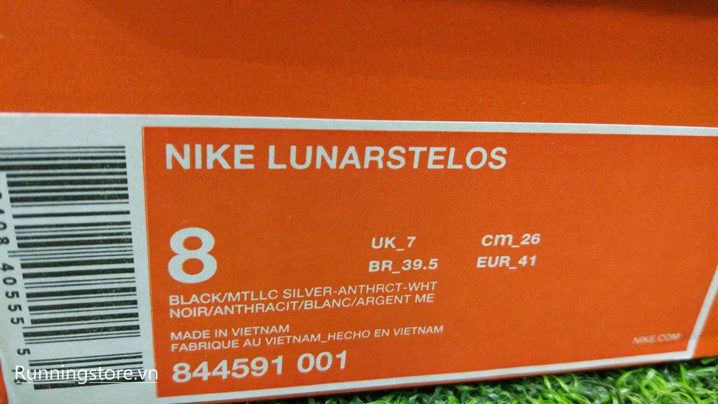 Nike Lunarstelos- Black/ Metallic Silver/ Anthracite/ White 844591-001