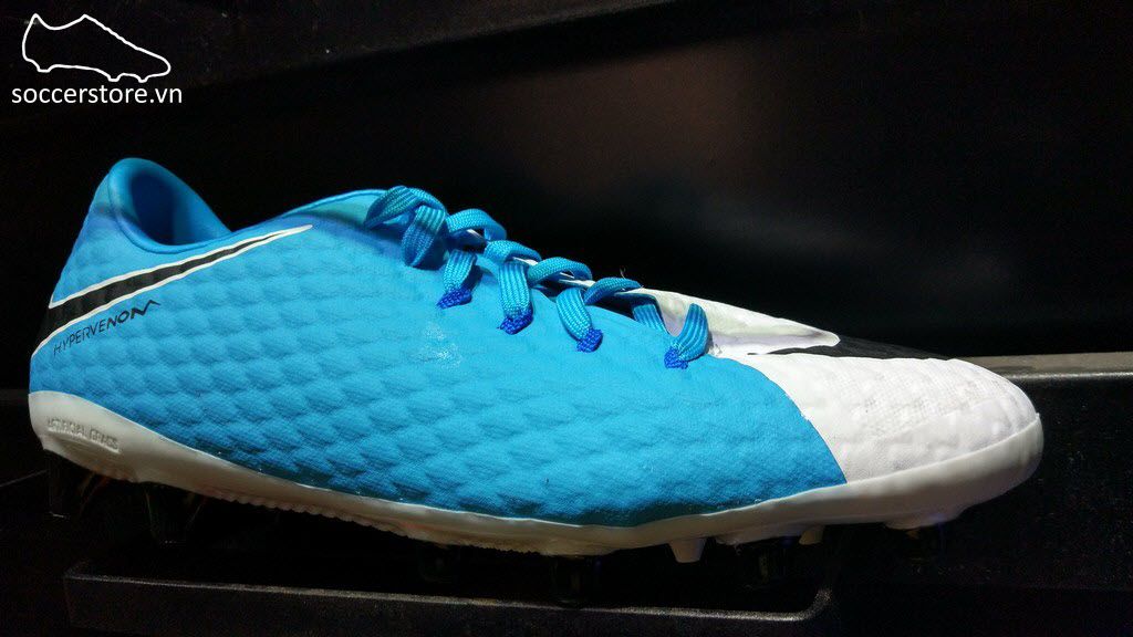 Nike Hypervenom Phelon III AG Pro- White/ Black/ Photo Blue