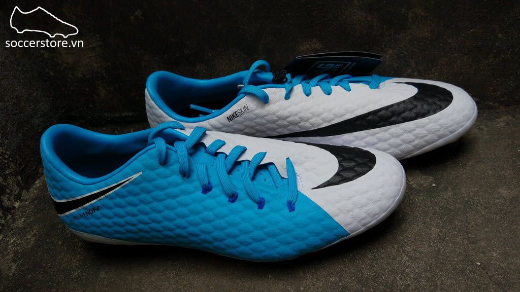 Nike Hypervenom Phelon III AG Pro- White/ Black/ Photo Blue