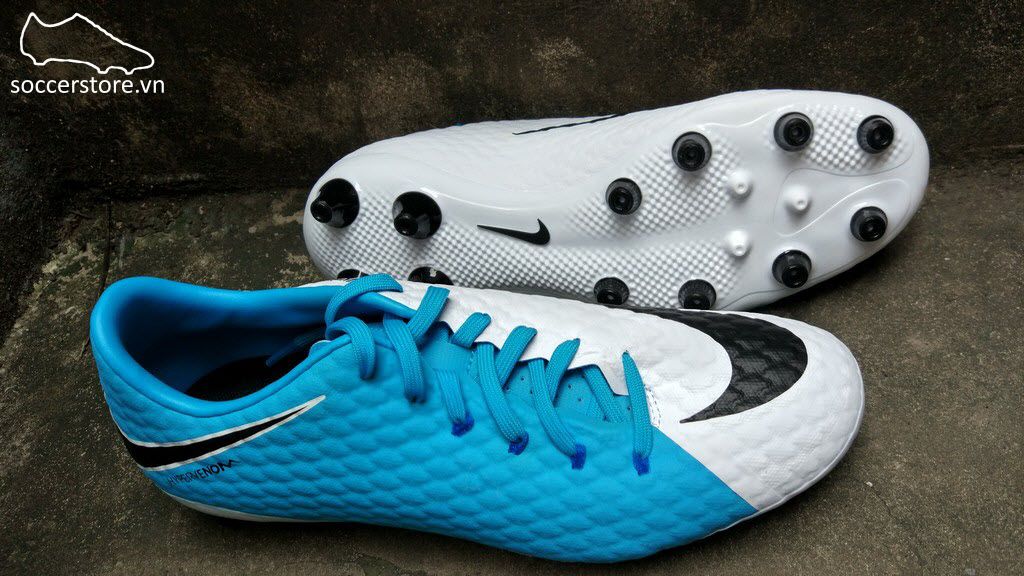 Nike Hypervenom Phelon III AG Pro- White/ Black/ Photo Blue