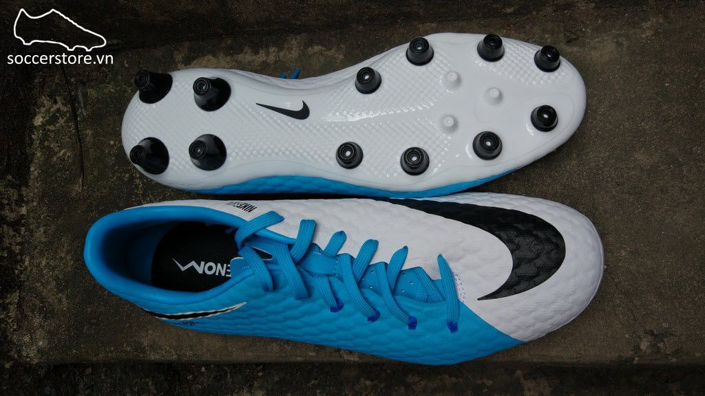 Nike Hypervenom Phelon III AG Pro- White/ Black/ Photo Blue