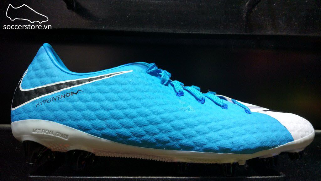 Nike Hypervenom Phelon III AG Pro- White/ Black/ Photo Blue