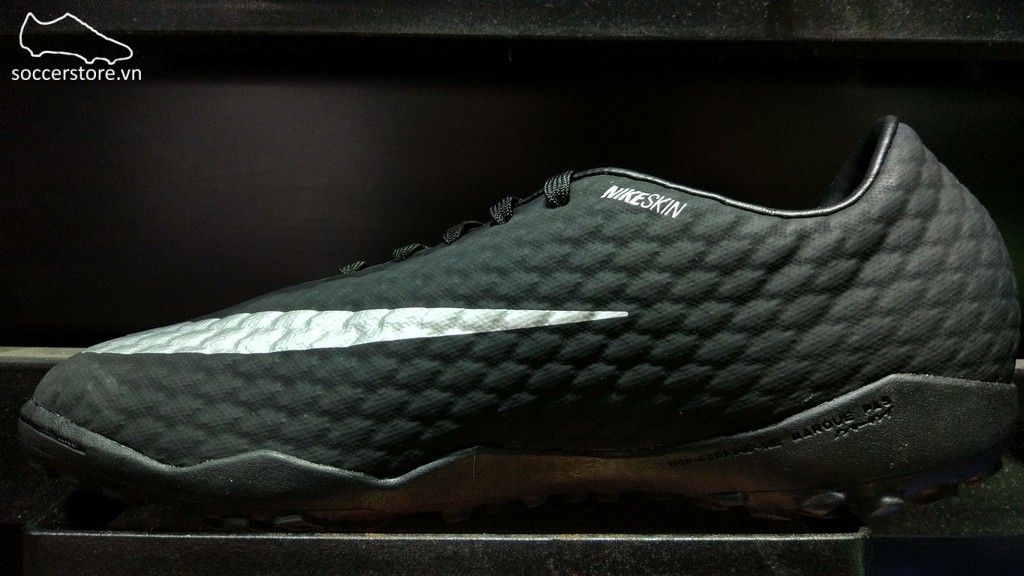Nike Hypervenom Phelon III TF- Black/ Anthracite/ Metallic Silver 852562-001