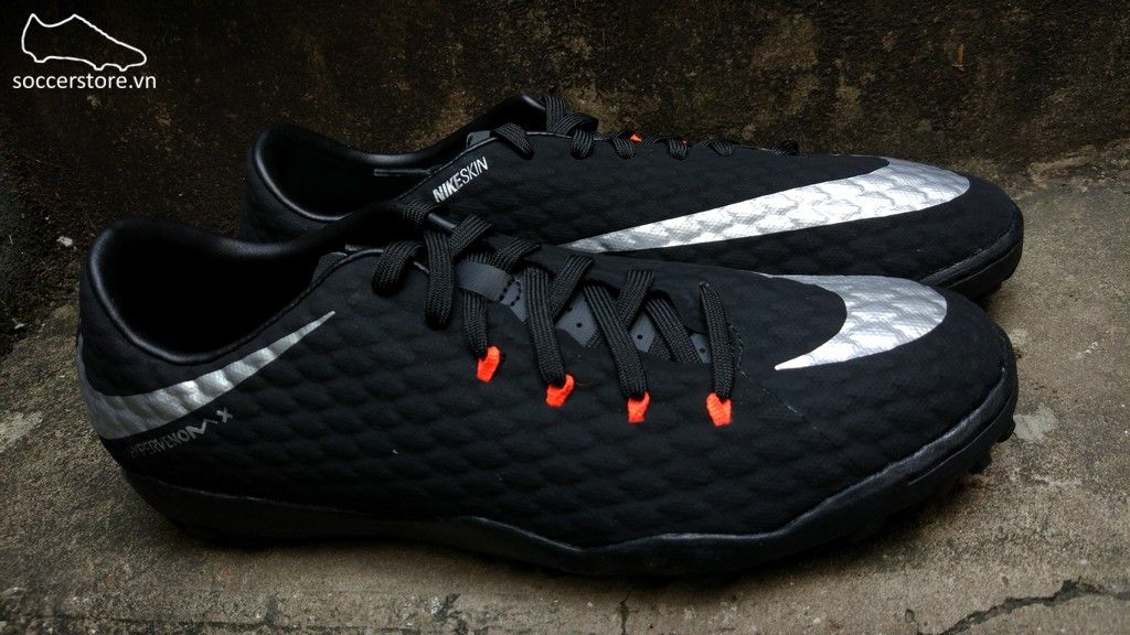 Nike Hypervenom Phelon III TF- Black/ Anthracite/ Metallic Silver 852562-001