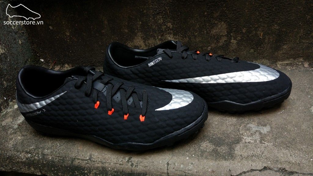 Nike Hypervenom Phelon III TF- Black/ Anthracite/ Metallic Silver 852562-001