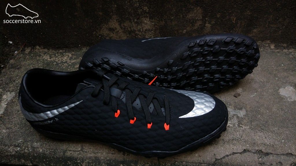 Nike Hypervenom Phelon III TF- Black/ Anthracite/ Metallic Silver 852562-001