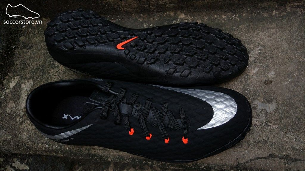Nike Hypervenom Phelon III TF- Black/ Anthracite/ Metallic Silver 852562-001