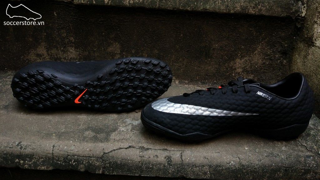Nike Hypervenom Phelon III TF- Black/ Anthracite/ Metallic Silver 852562-001