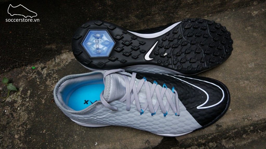 Nike HypervenomX Finale II TF- Wolf Grey/ Black/ Cholorine Blue 852573-004