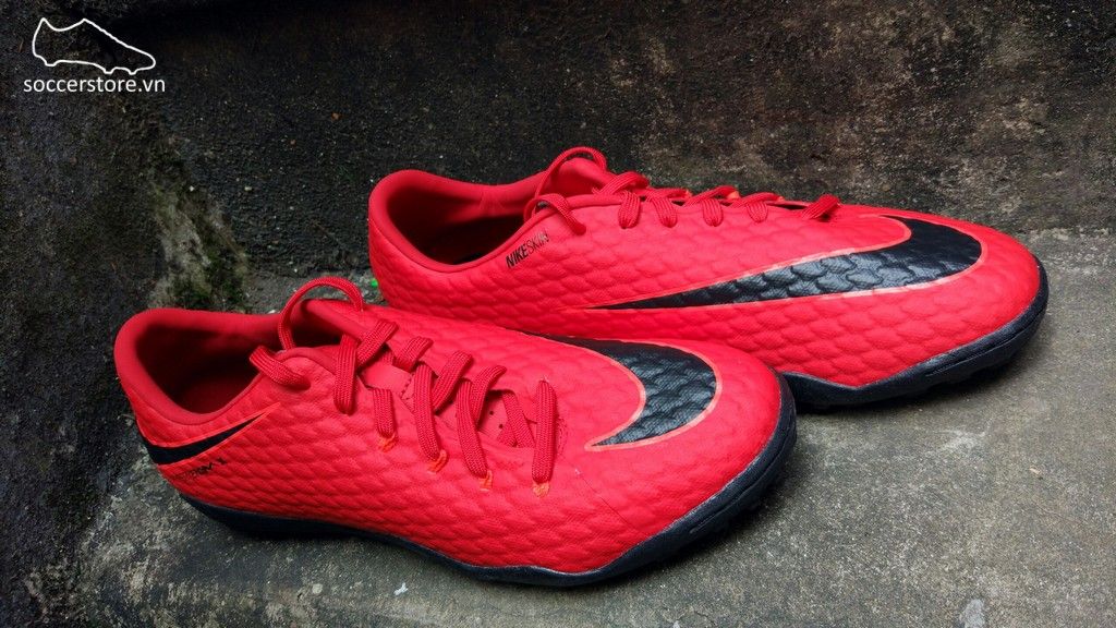 Nike Hypervenom Phelon III Kids TF- University Red/ Black/ Bright Crimson 852598-616