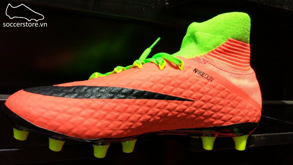 Nike Hypervenom Phatal III DF AG Pro- Electric Green/ Black/ Hyper Orange