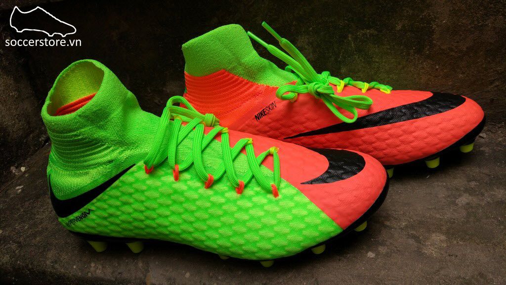 Nike Hypervenom Phatal III DF AG Pro- Electric Green/ Black/ Hyper Orange