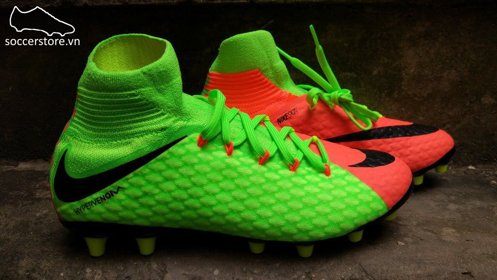 Nike Hypervenom Phatal III DF AG Pro- Electric Green/ Black/ Hyper Orange
