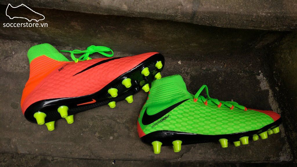 Nike Hypervenom Phatal III DF AG Pro- Electric Green/ Black/ Hyper Orange