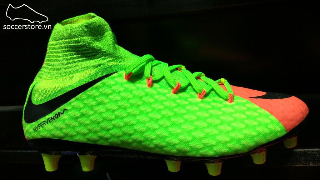Nike Hypervenom Phatal III DF AG Pro- Electric Green/ Black/ Hyper Orange