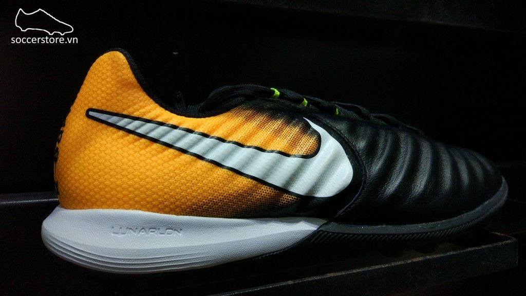 Nike TiempoX Finale TF- Black/ White/ Laser Orange- Volt/ Black 897764-008