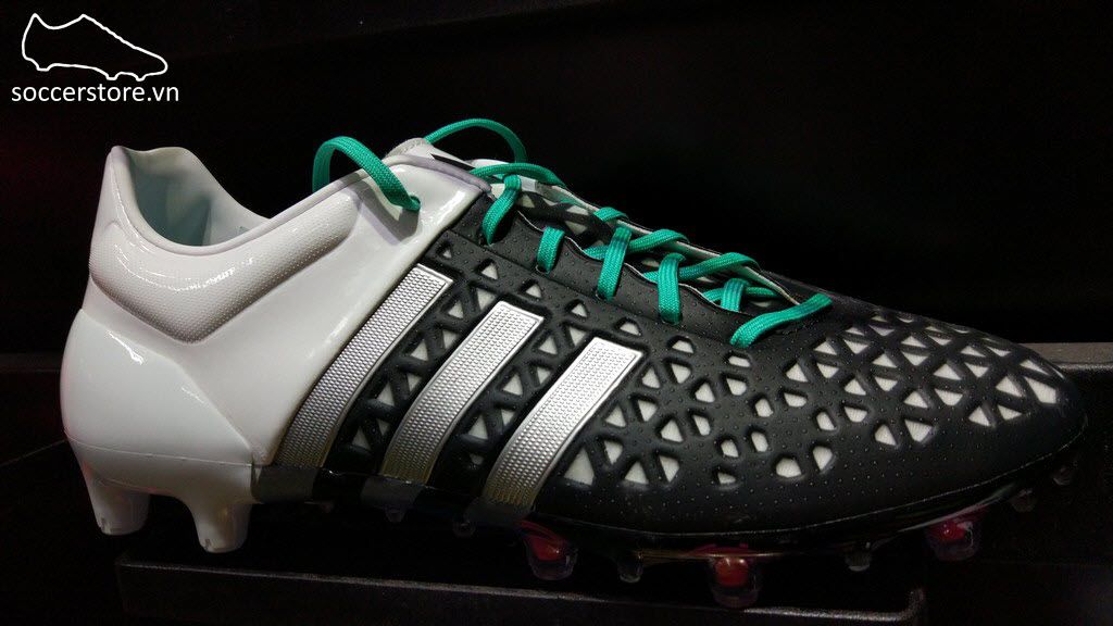 Adidas Ace 15.1 FG/AG- Core Black/ Matte Silver/ White
